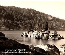 RPPC Treasure Island Big Bear Lake California Real Photo Postcard pc543 picture
