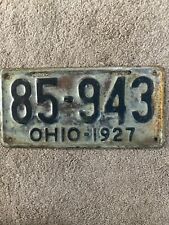1927 Ohio License Plate - 85 943 - Nice Oldie picture