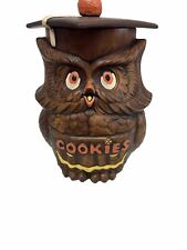 Charming Vintage Treasure Craft Wise Owl Graduate Cookie Jar 1960's / 1970's picture