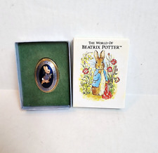 Vintage Peter Rabbit Jewelry Pill Box Fish & Crown 22k Gold Plated 100 Years picture