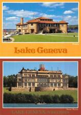 2~4X6 Postcards  Lake Geneva, WI Wisconsin  STONE MANOR~Condos & RIVIERA~Events picture