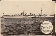 Postcard RPPC Ship Curcero Almirante Cervera Cigarros Trinidady Hno picture