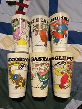 1979 Hanna-Barbera Vintage Lot of 6 Plastic Cups Advertising Cookie-Crisp Cereal picture