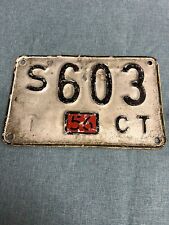 Vintage 1956 Connecticut License Plate - S 603 - 56 CT - 9”x6” picture