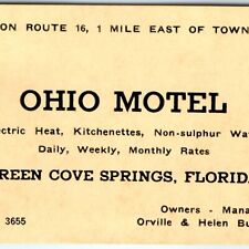 c1960s Green Cove Springs, FL Ohio Motel Business Card Advertising Trade Fla C44 picture