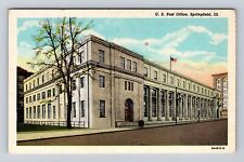 Springfield IL-Illinois, US Post Office, Antique, Vintage Souvenir Postcard picture