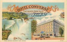 Autos Hotel Converse roadside Niagara Falls New York Teich 1940s Postcard 7800 picture