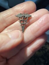 Authentic WWI US Army Medical Corps Officer Collar Insignia Lapel Pin 7/8