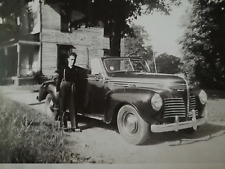 Original  Photo 1940 Plymouth Convertible . Handsome Man La Cross Wisconsin picture
