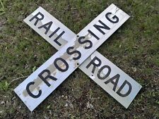 Vintage Retired 48” x 9” Railroad Crossbuck Train Crossing Sign Dakota Railroad picture