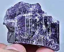 49 Gram SW & LW Fluorescent Purple Scapolite Partial Crystal picture