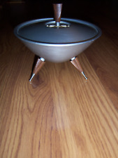 Vintage Mirro Medallion Aluminum Atomic Space Age CANDY DISH  MCM 1950s 2 Piece picture