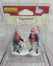 Lemax A Hero's Reward Fire Fighter  Dog Figures Christmas Village 2006 New picture