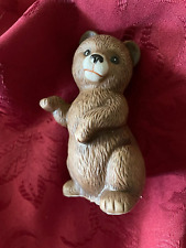Homco Bear Cub Figurine Bisque Porcelain 1414 Vintage picture