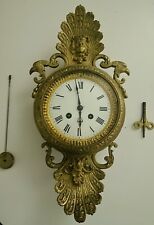French Bronze Cartel Japy Freres Hanging Empire Clock - All Original picture