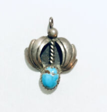 Pendant Vintage Native American Sterling Turquoise Joe T. Lowe  picture