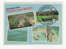Postcard Greetings from Pensacola Beach FL Florida Mult View Unposted picture