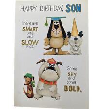 Vintage 1970's Retro Humorous HAPPY BIRTHDAY SON Greeting Card Signed Dad & Mom picture