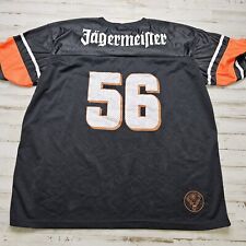 Jagermeister Men's Football Jersey #56 Black Orange Short Sleeve Size X-Large picture