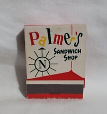 Vintage Palmer's Sandwich Shop Restaurant Matchbook Detroit Advertising Full picture