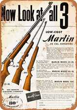 Metal Sign - 1950 Marlin .22 Rifles - Vintage Look Reproduction picture