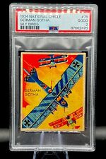 1934 NATIONAL CHICLE SKY BIRDS #79 GERMAN GOTHA GRADED PSA 2 GOOD picture