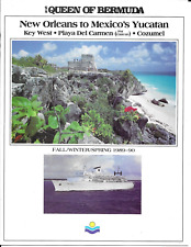 Bermuda Star Line SS QUEEN OF BERMUDA 1989- 1990 10pg Cruise Brochure picture