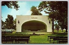 Greenville City Park Marling Band Shell Ohio Historic Old Cars Vintage Postcard picture
