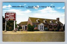 Knoxville TN-Tennessee, Highlands Grill Dining Highways 11 & 70 Vintage Postcard picture