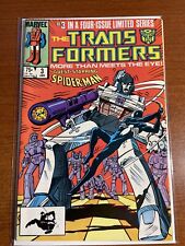 Transformers #3 (VF) (1985) Crossover appearance by Spider-Man - Marvel Comics picture