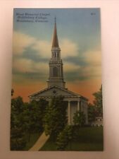 Mead Memorial Chapel Middlebury College Vermont Vintage Postcard picture
