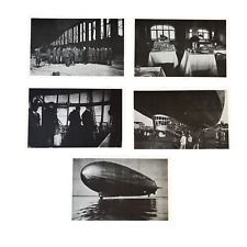 RPPC Zeppelin Real Photo Postcards Landing Dining Room Crew Lot of 5 #E19 picture