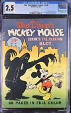 Four Color Comics (Series 1) #16 - Dell Publishing 1941 CGC 2.5 1st Mickey Mouse picture