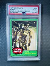 1977 Star Wars Topps C-3PO Error Card #207 PSA 4 -  RARE GoldenRod picture
