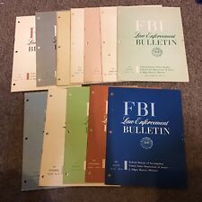 Lot of 12 1955 FBI Law Enforcement Bulletins Hoover Jan-Dec picture