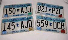 Used Minnesota License Plate Tag Set Lot Of 4 Unique Plates picture