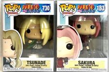Funko Pop Naruto Shippuden Tsunade #730 & Sakura #183 Set of 2 with Protectors picture