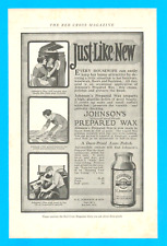 1918 Johnson's Wax furniture auto floors polish antique PRINT AD The Great War picture