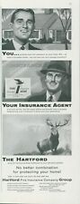1957 Hartford Fire Insurance Vintage Print Ad Stag Agent House Protect Home SP3 picture