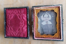 Tintype Photo of 1800'S Woman In Broken Hard Case picture