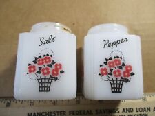 vintage Tipp USA milkglass Salt Pepper shaker set, no tops picture