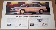 1997 Mitsubishi Mirage Sedan 2-Page Print Ad 1996 Car Auto Advertisement Vintage picture