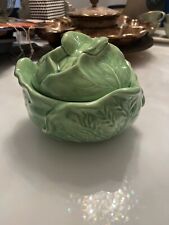 Vintage 1970’s Holland Mold Green Cabbage Serving Bowl W/Lid  picture