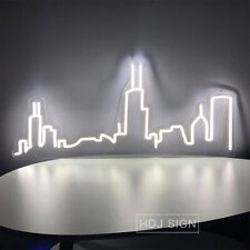 Custom Neon Sign Chicago City Skyline Neon Sign Light for Home Birthday Wall Cak picture