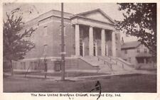 Vintage Postcard 1920's The New United Brethren Church Hartford City Indiana IN picture