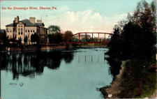 1909. SHARON, PA. SHENANGO RIVER.  POSTCARD QQ17 picture