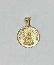 14K Ylw Gold w/Rhodium Our Lady of Charity 