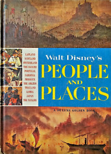 Vintage Walt Disney's Worlds People and Places 1959, Hardcover Book - GOOD picture