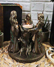Ebros Occultic Wiccan Triple Goddess Maiden Mother Crone Votive Candle Holder picture