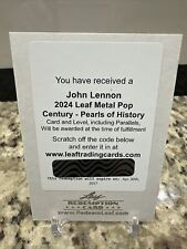 2024 Leaf Pop Century Pearls Of History John Lennon Wood From Keyboard Redemp picture